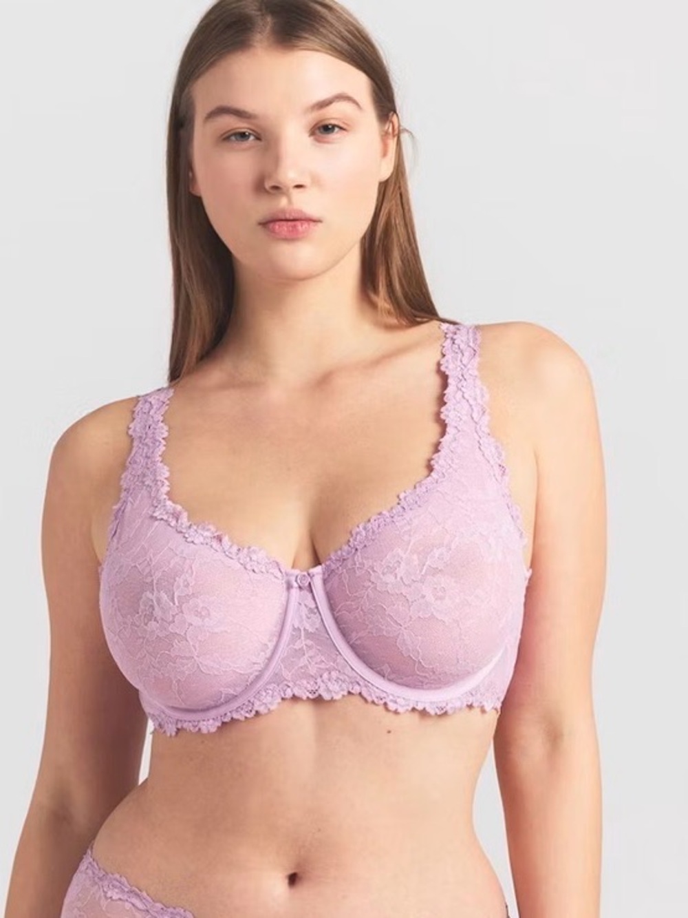 SKIMS Unlined Full Coverage Bra in stretch lace size 36 C NWT